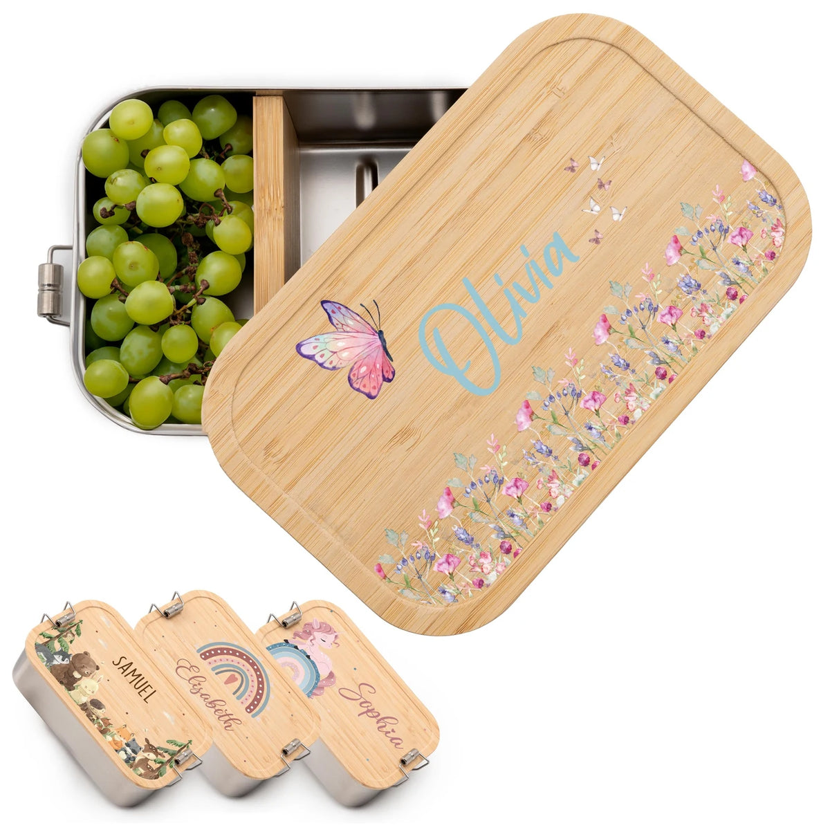 Brotdose Kinder personalisiert - Blumenpark
