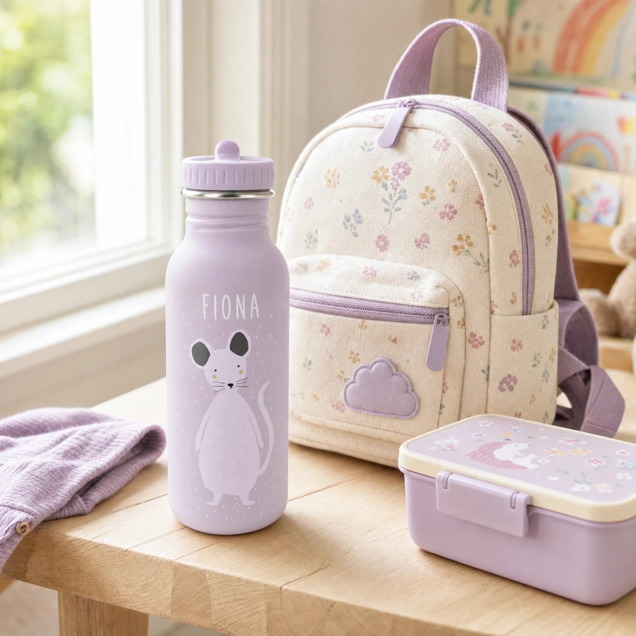 Trixie Trinkflasche Kinder Maus, robuster, rostfreier Edelstahl