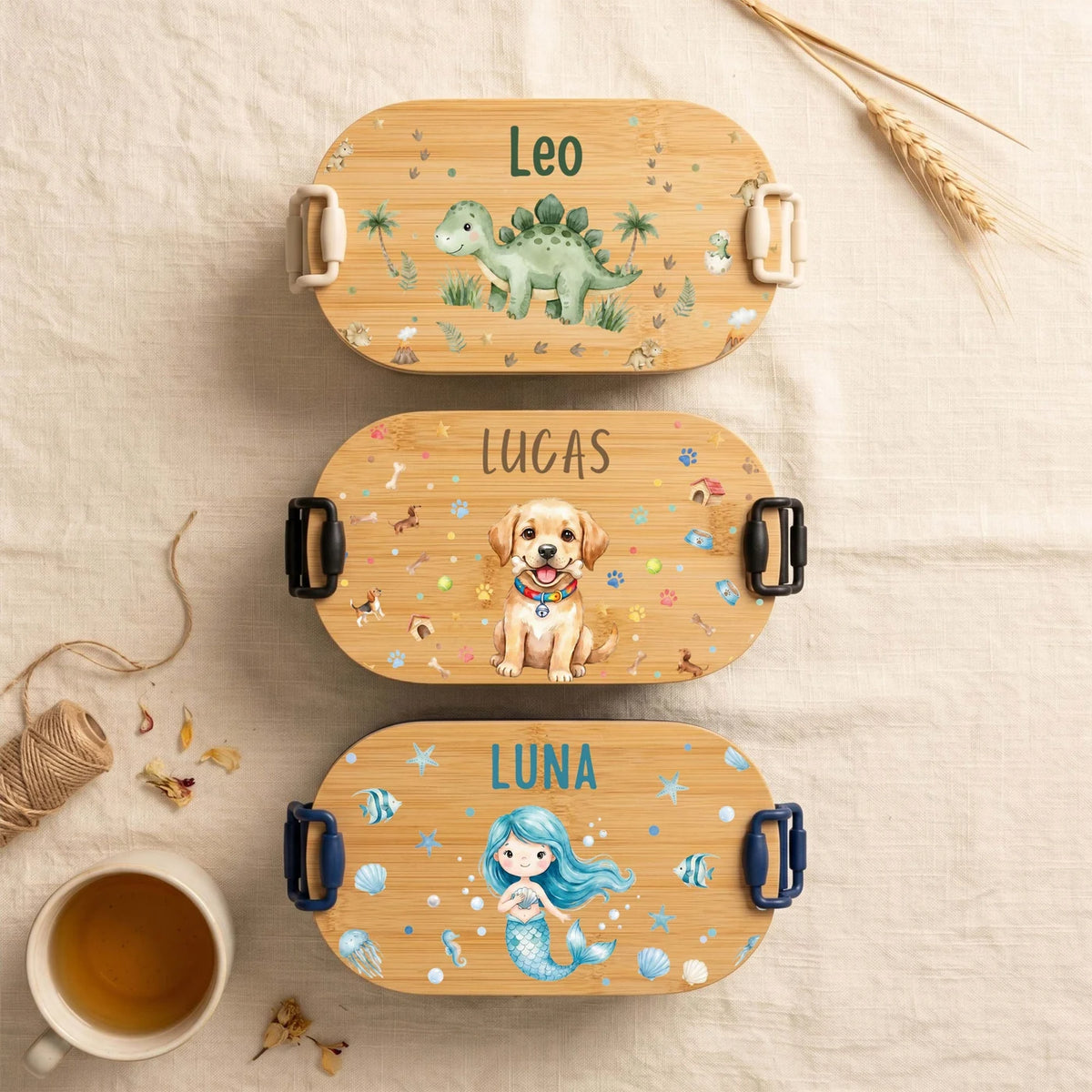 Brotdose Kinder personalisiert, Hundewelpe