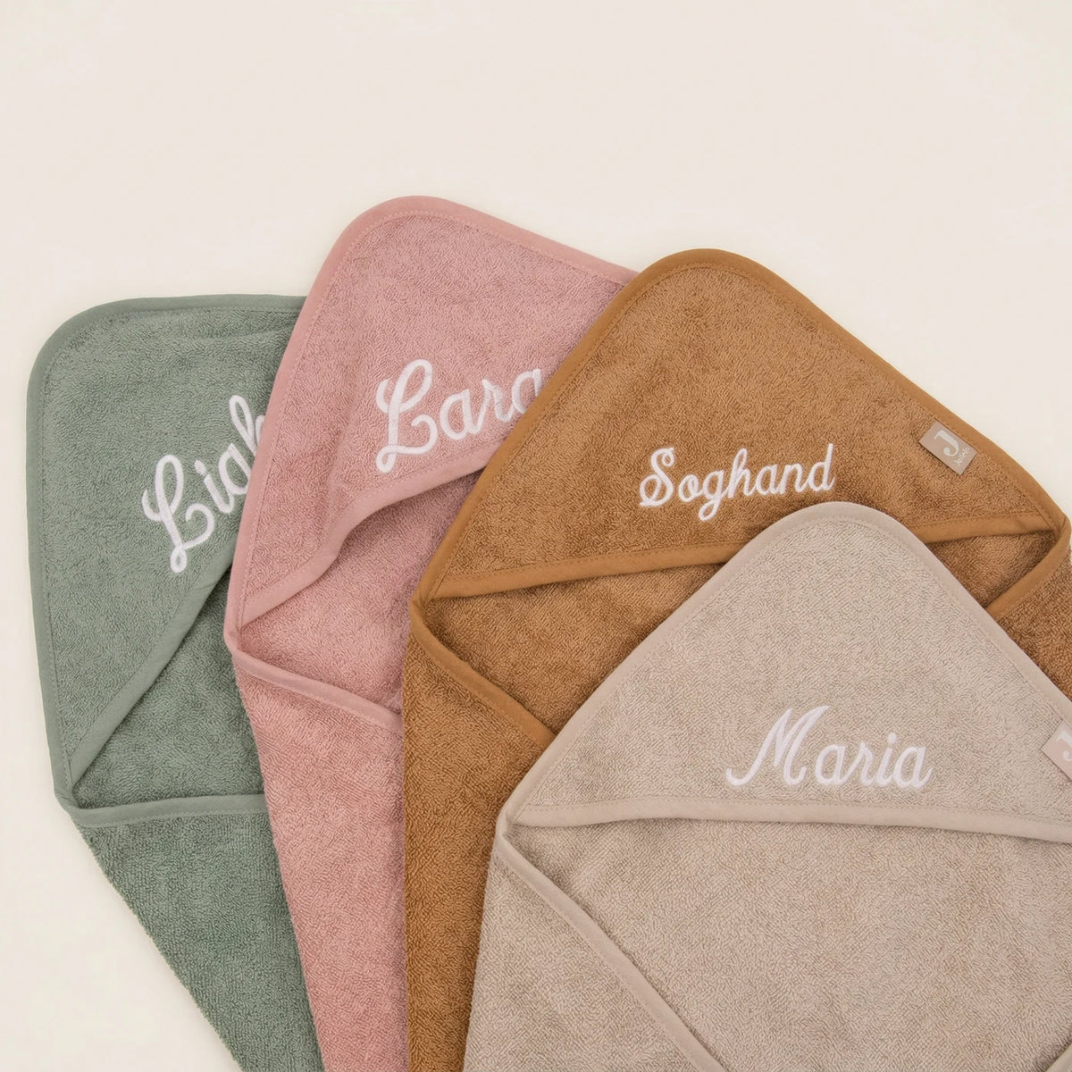 Kapuzenhandtuch Baby personalisiert – Mintgrün
