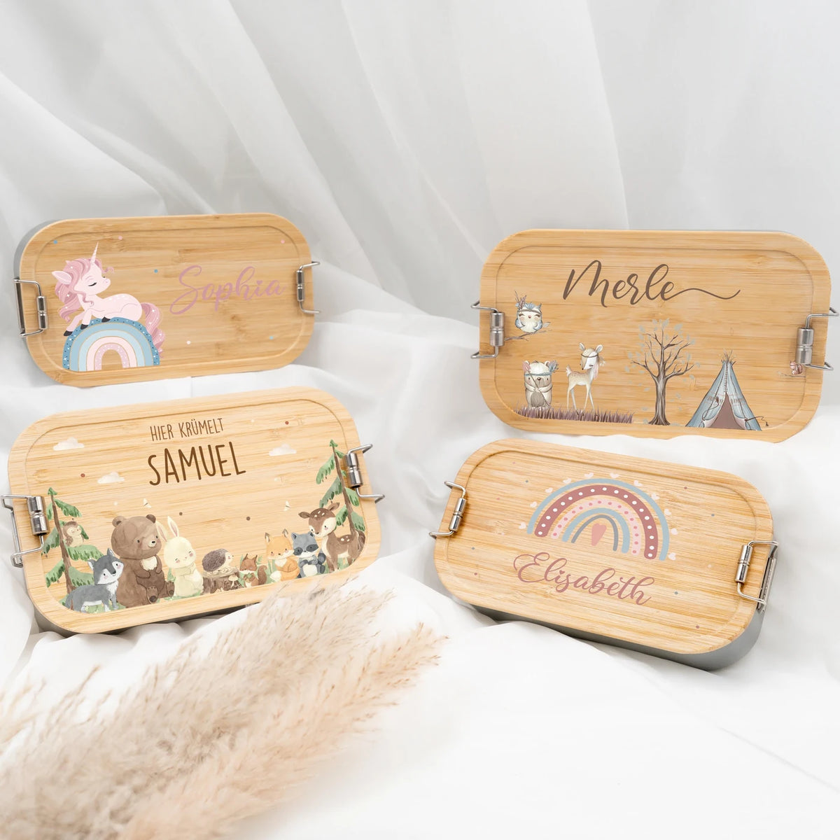 Brotdose Kinder personalisiert - Woodland