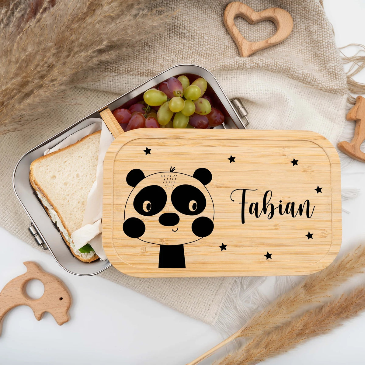 Brotdose personalisiert Panda