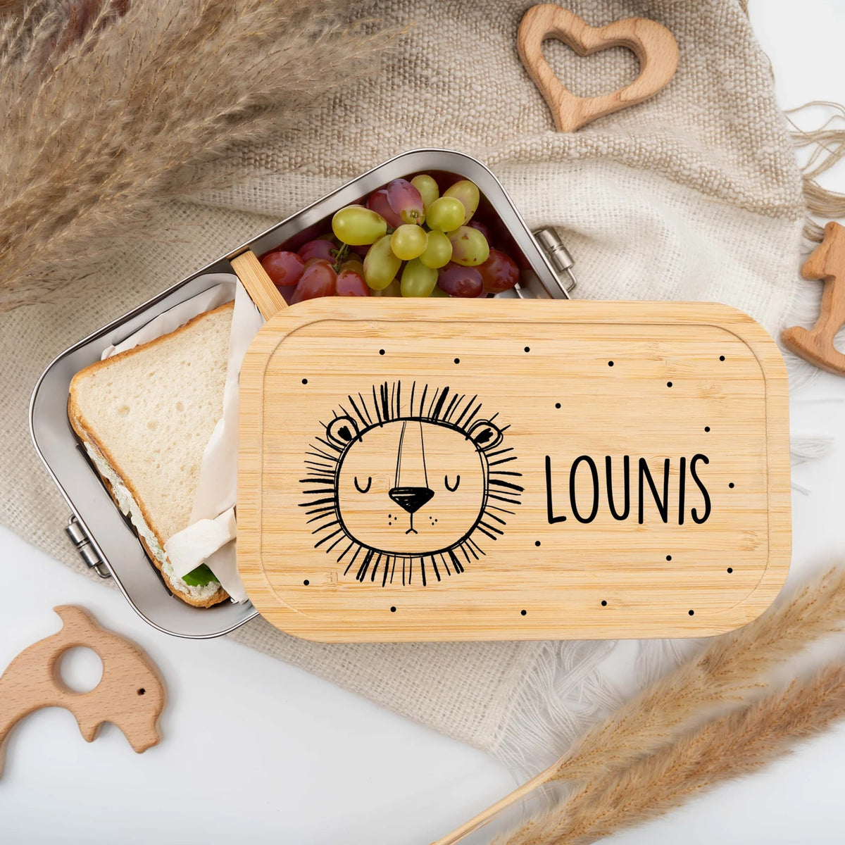 Brotdose personalisiert Löwenkopf