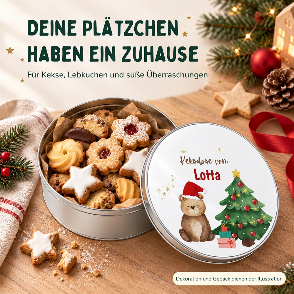 Keksdose aus Metall personalisiert