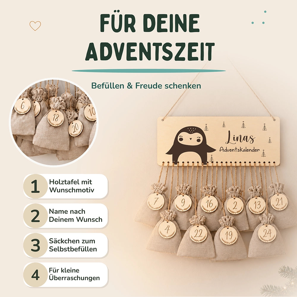 Adventskalender Kinder - Pinguin