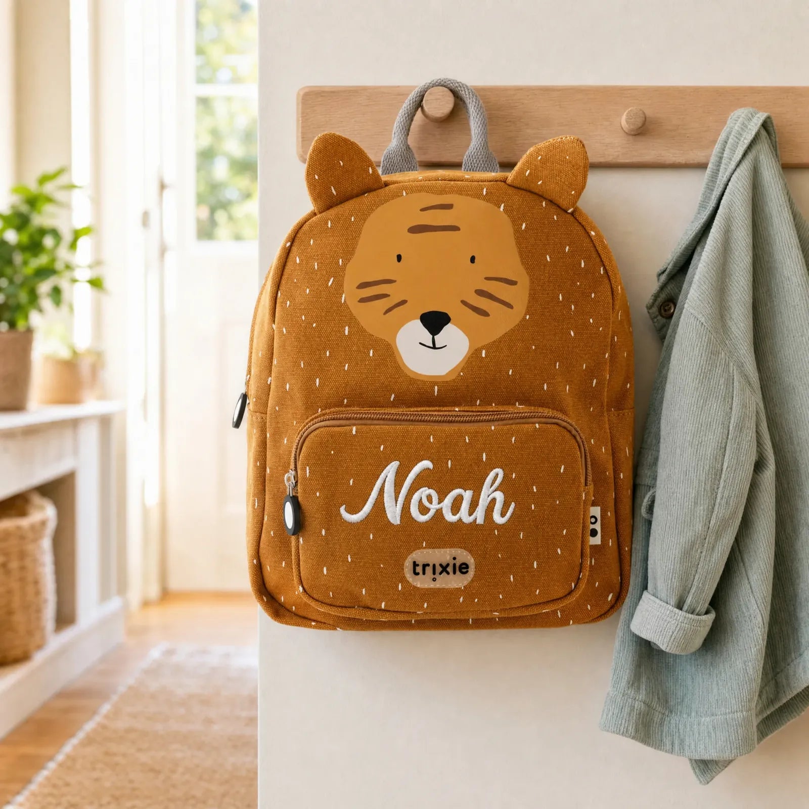 Trixie Kindergartenrucksack Tiger, Baumwoll-Außenseite mit Wunschname
