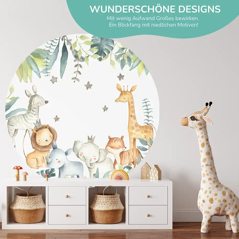 wandaufkleber jungle set im kinderzimmer