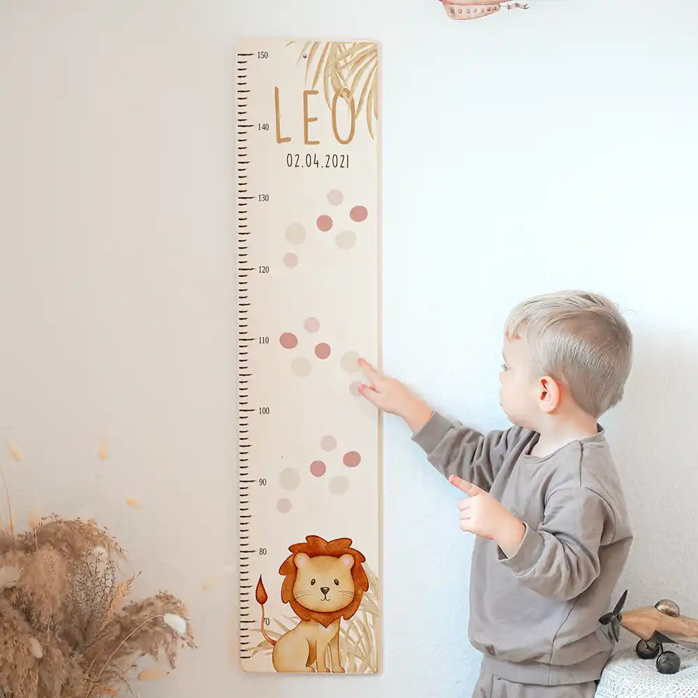Messlatte Kinder Holz & Aluverbund - Löwe