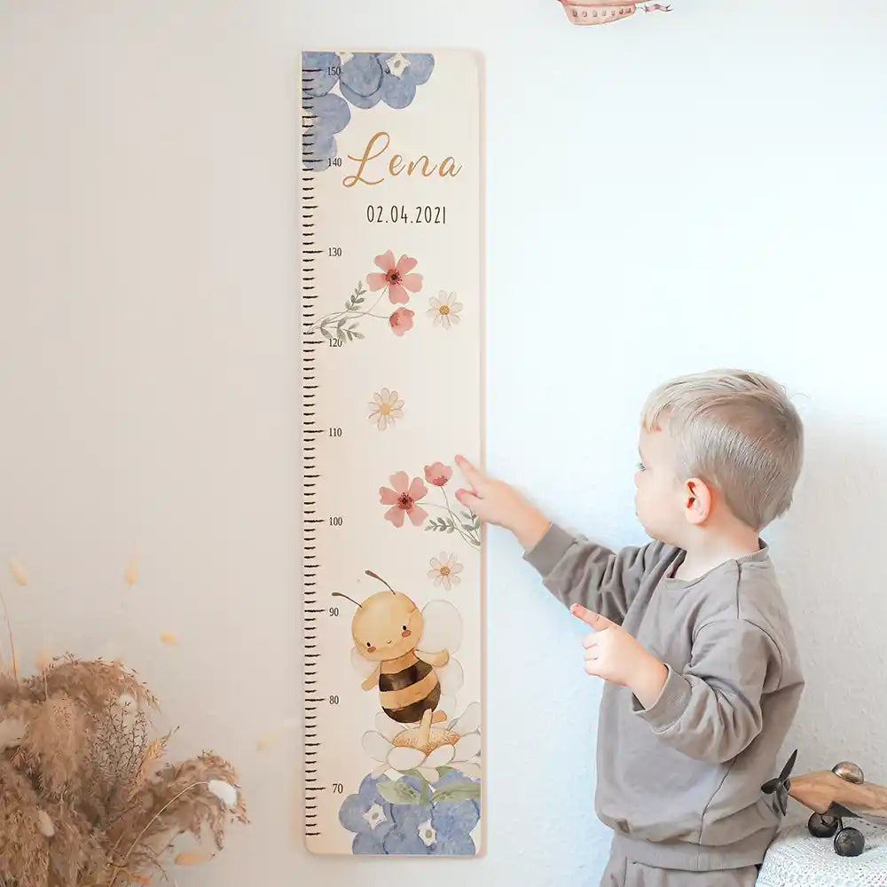 Messlatte Kinder Holz & Aluverbund - Biene