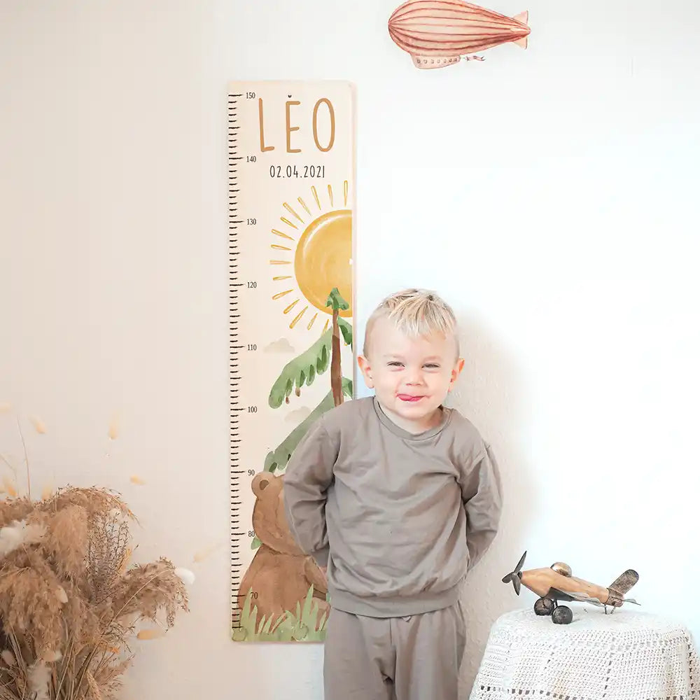 Messlatte Kinder Holz & Aluverbund - Bär