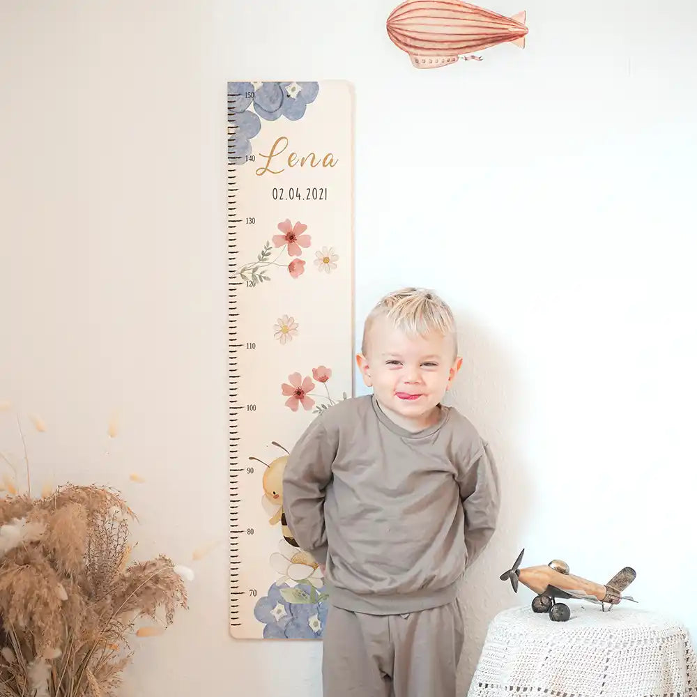 Messlatte Kinder Holz & Aluverbund - Biene