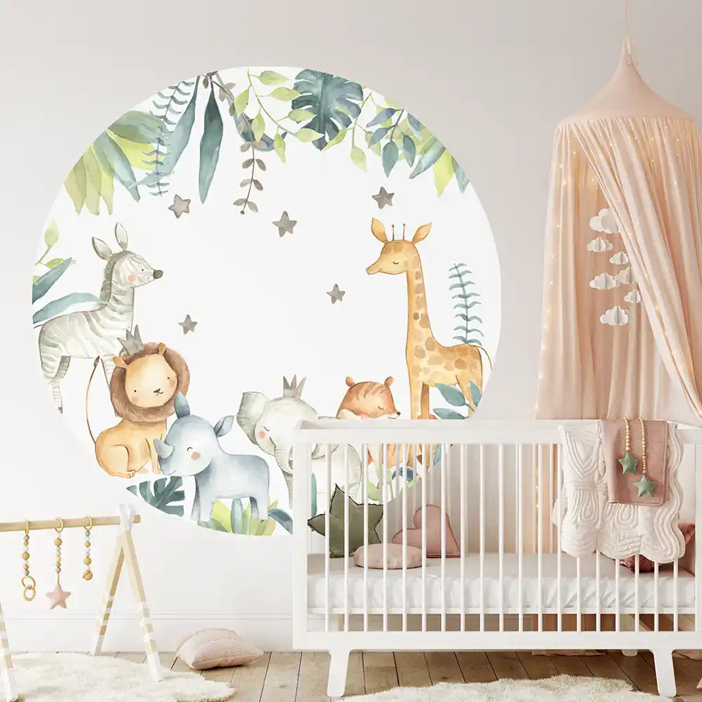 kreative kinderzimmer deko mit jungle wandstickern