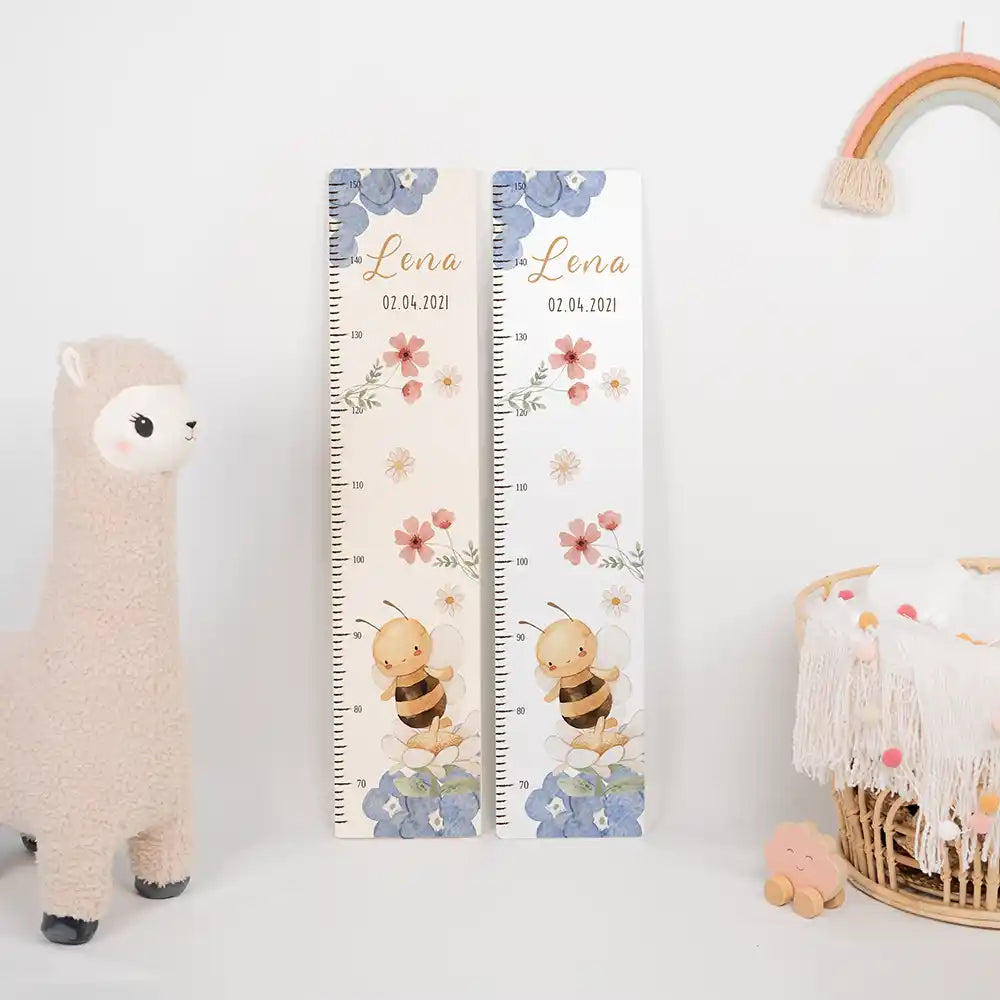 Messlatte Kinder Holz & Aluverbund - Biene