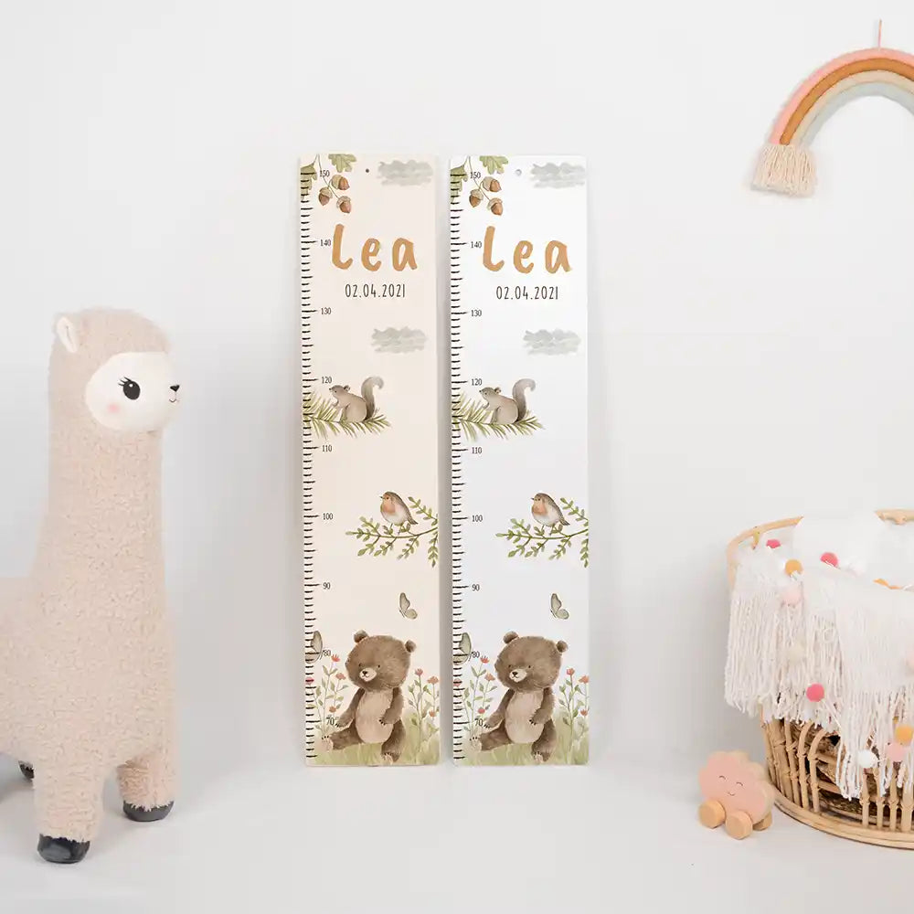 Messlatte Kinder Holz & Aluverbund - Bär im Wald