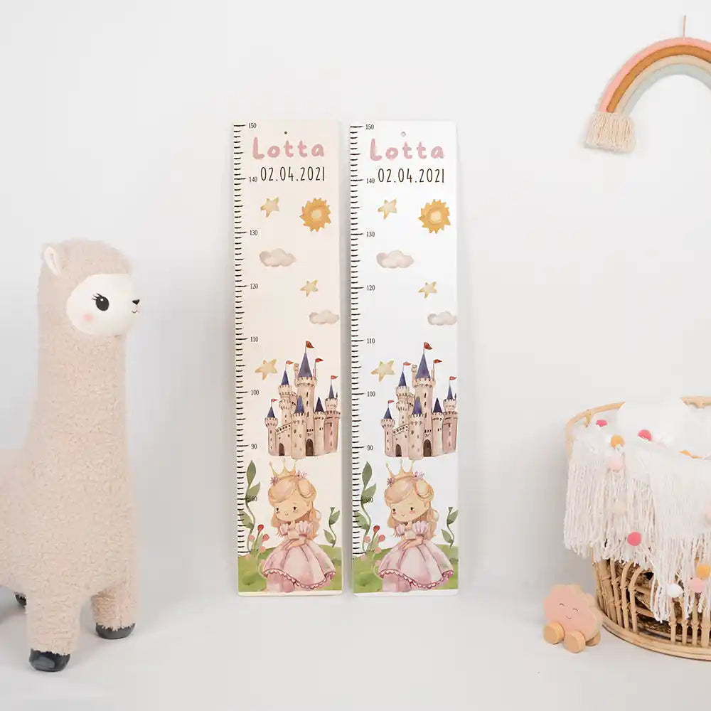 Messlatte Kinder Holz & Aluverbund - Prinzessin im Schloss