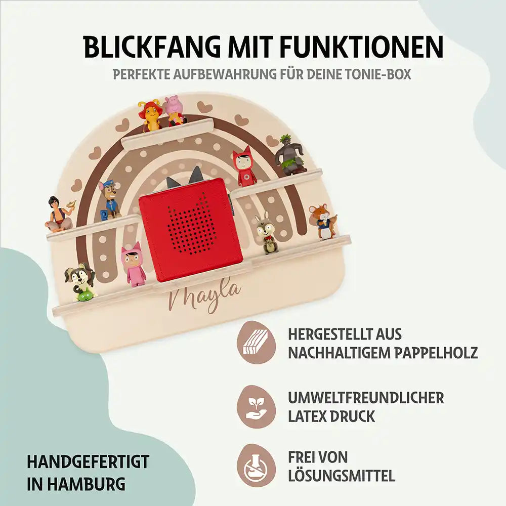 Kinderzimmer Bundle Tonieregal und Nachtlicht - Regenbogen
