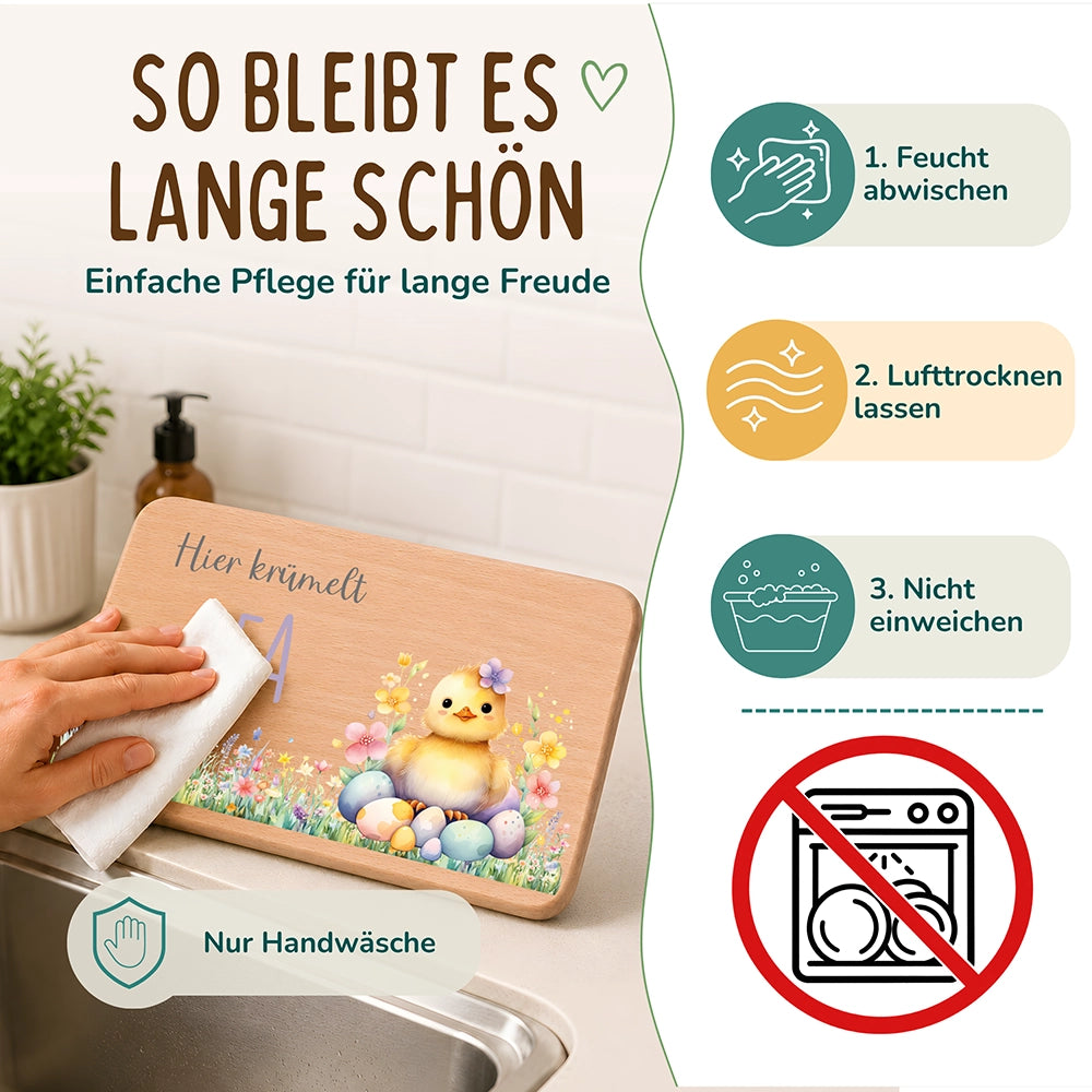 Frühstücksbrettchen Holz personalisiert