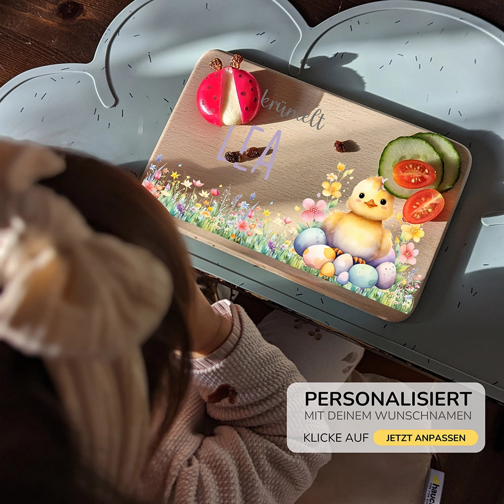 Frühstücksbrettchen Holz personalisiert