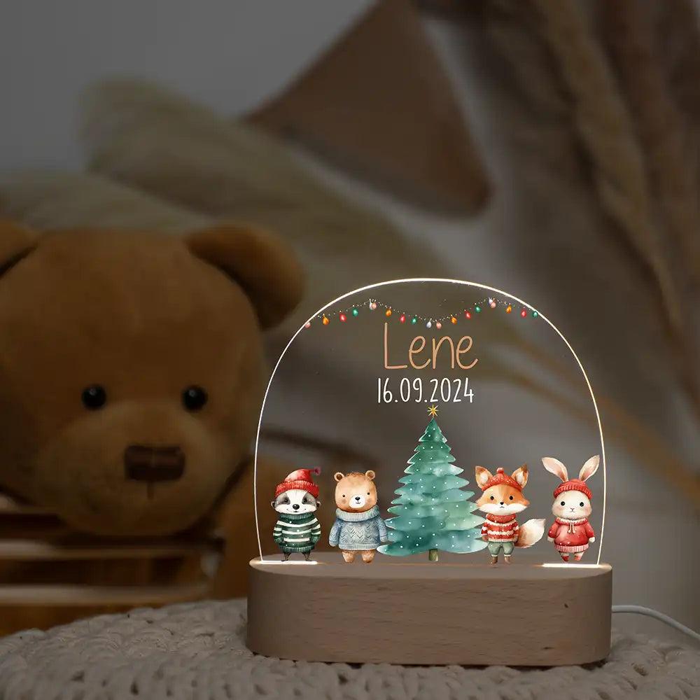 Nachtlicht Kinder personalisiert Weihnachten - Kleine Entdecker
