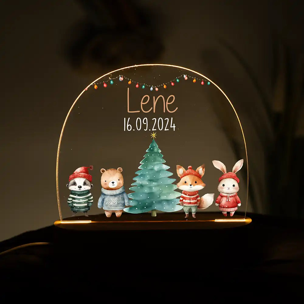 Nachtlicht Kinder personalisiert Weihnachten - Kleine Entdecker