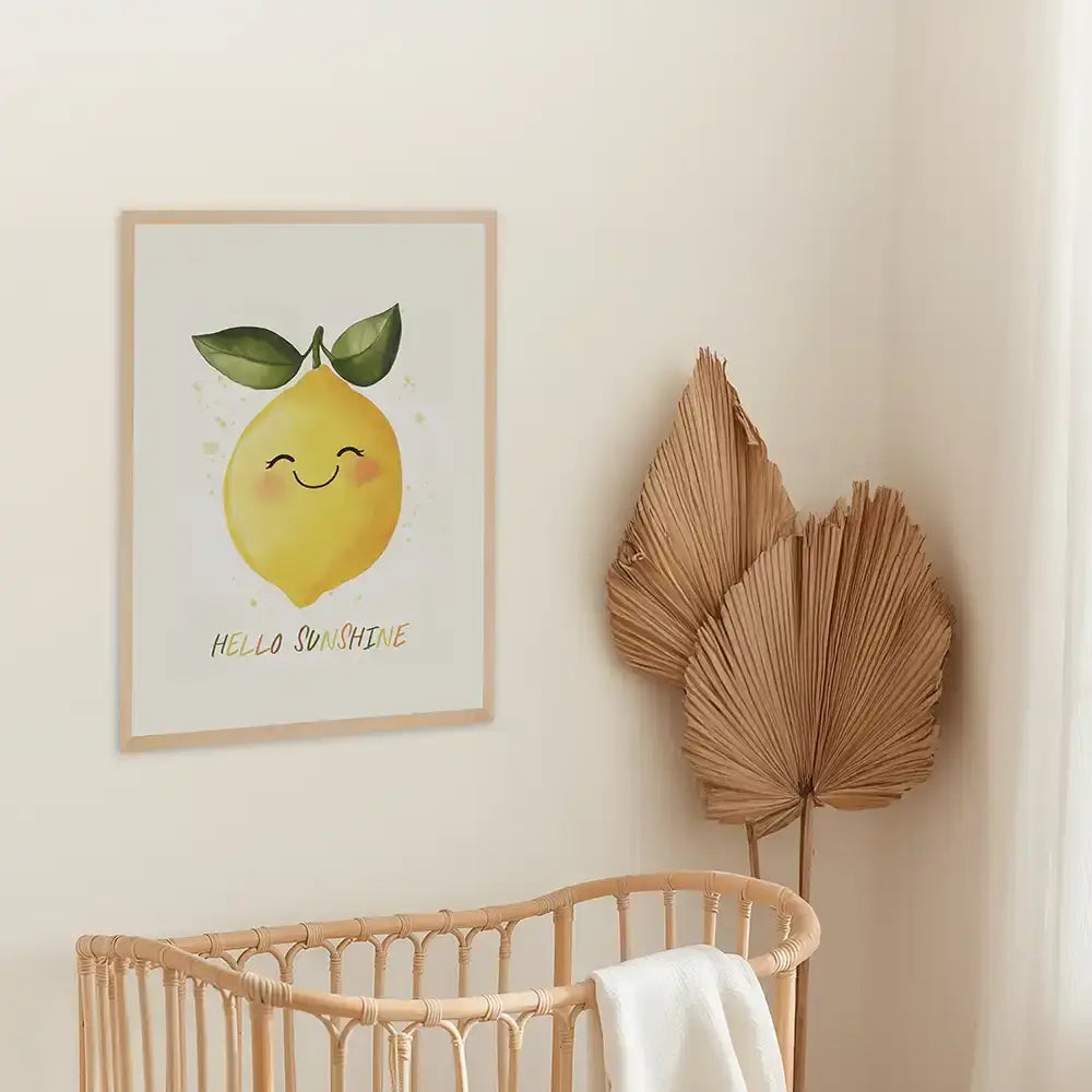Poster 3er-Set - Ente, Zitronen & "Hello Sunshine" für's Kinderzimmer