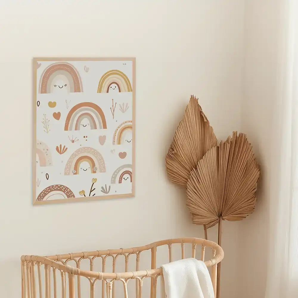 Poster 3er-Set - Dinosaurier, Regenbögen & Vögel fürs Kinderzimmer