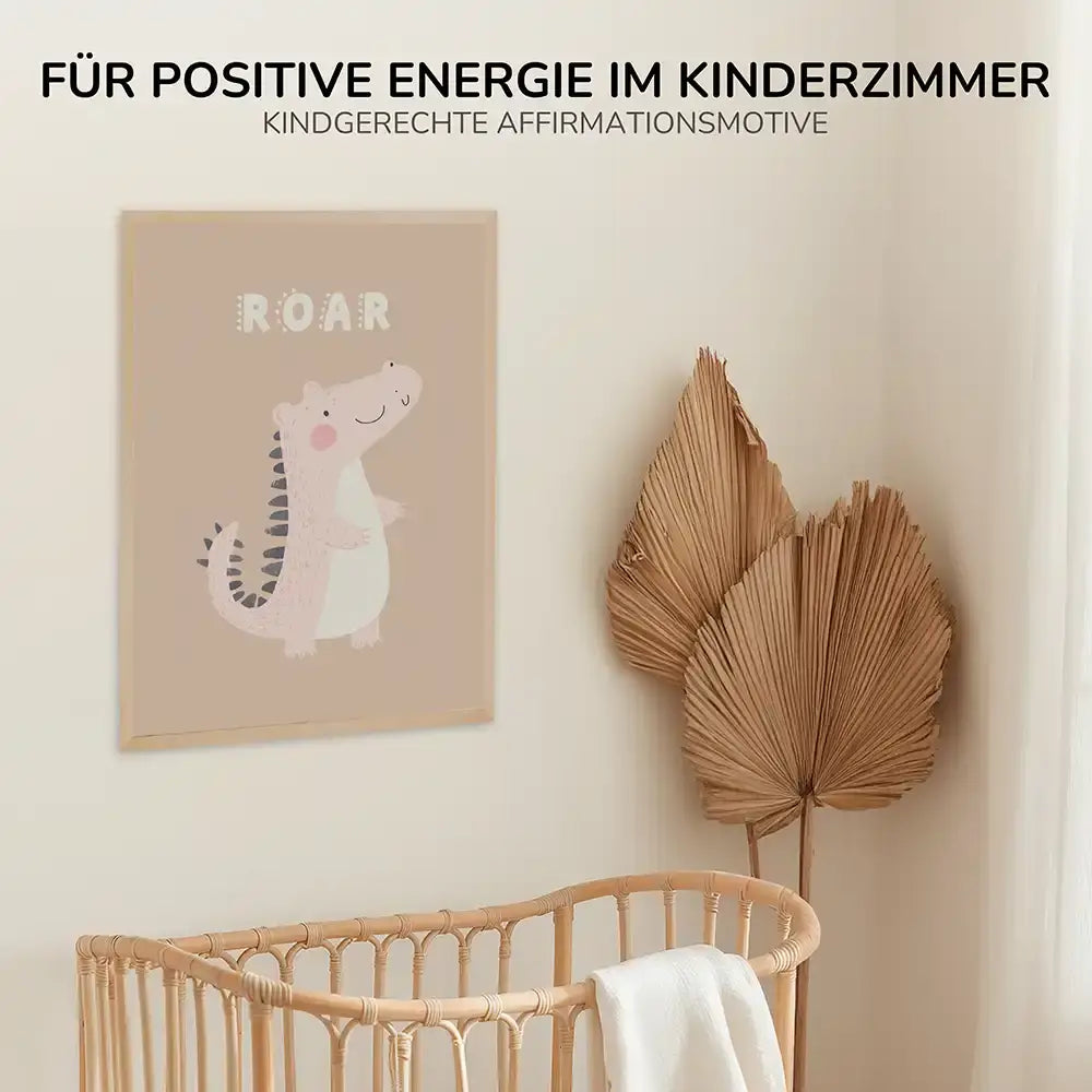 Poster 3er-Set - Dinosaurier, Regenbögen & Vögel fürs Kinderzimmer