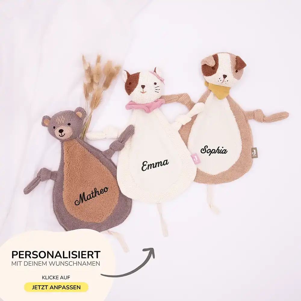 Schmusetuch Baby mit Namen - niedliche Motive