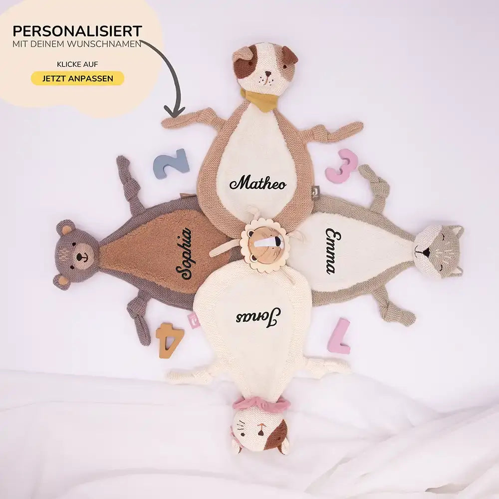 Schmusetuch Baby mit Namen - niedliche Motive