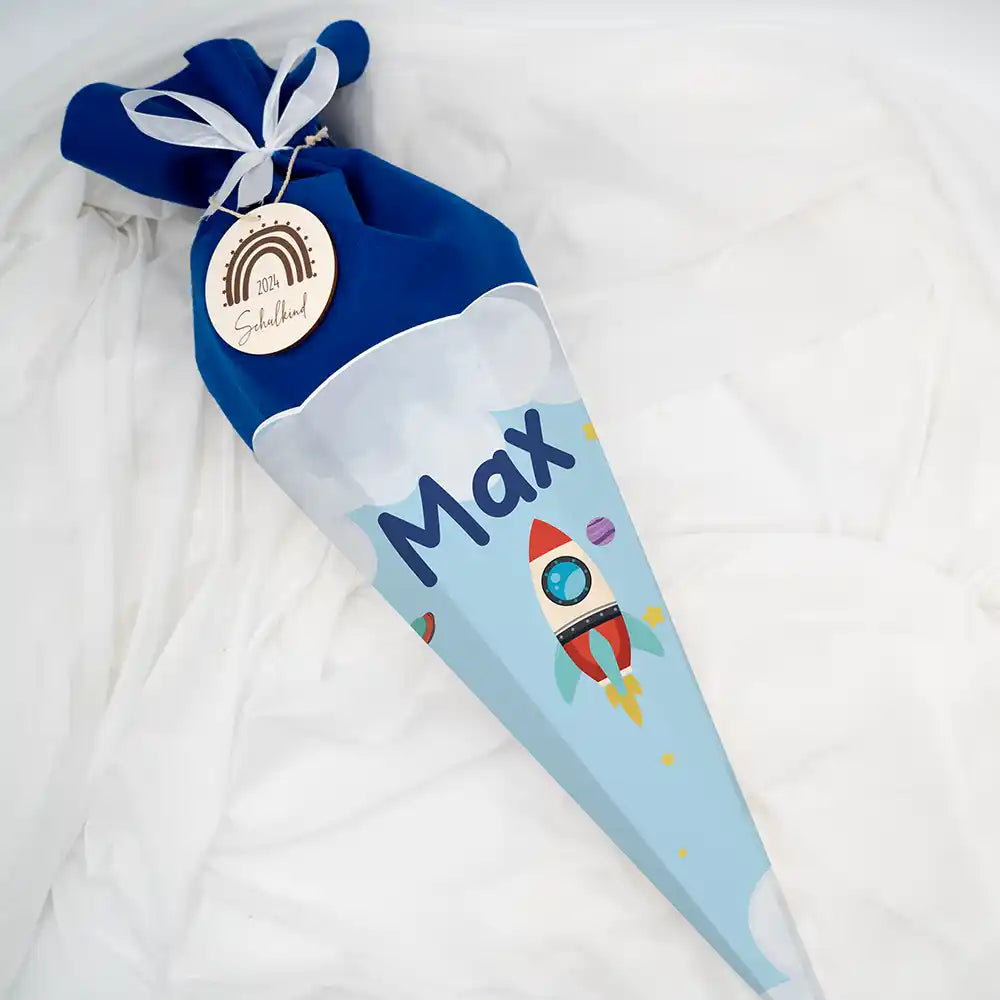 personalized school cone with space design