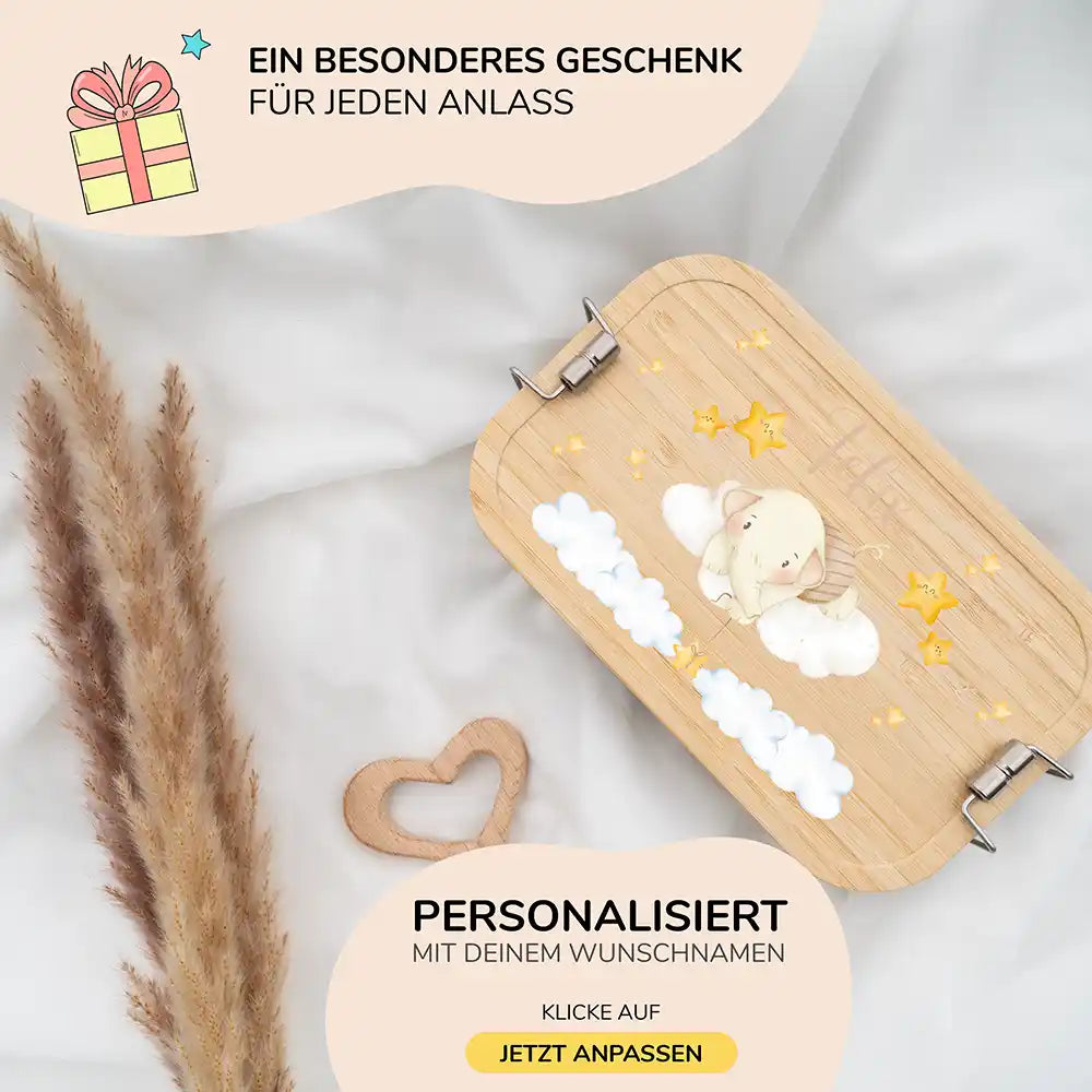 Brotdose personalisiert Einhorn Regenbogen