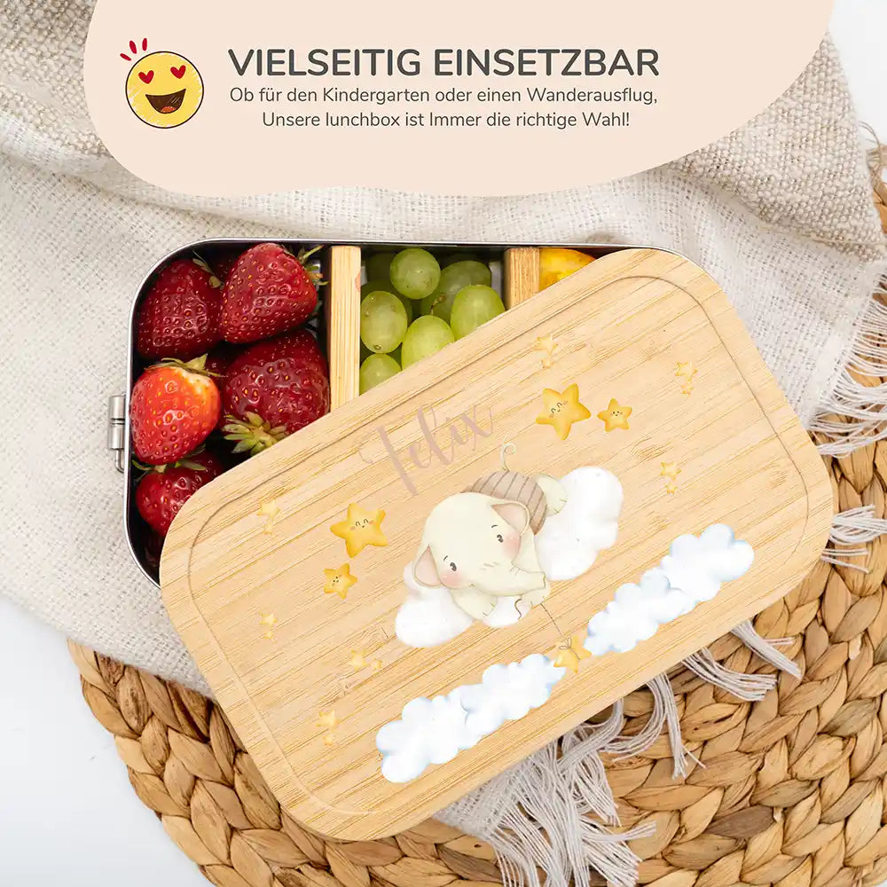 Brotdose personalisiert Einhorn Regenbogen