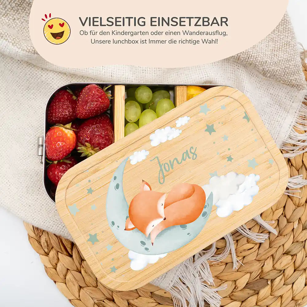 Brotdose personalisiert Baby Fuchs