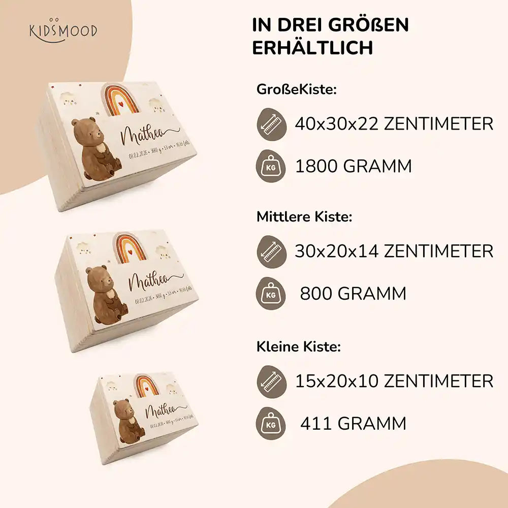 Erinnerungsbox Baby - Boho Bär