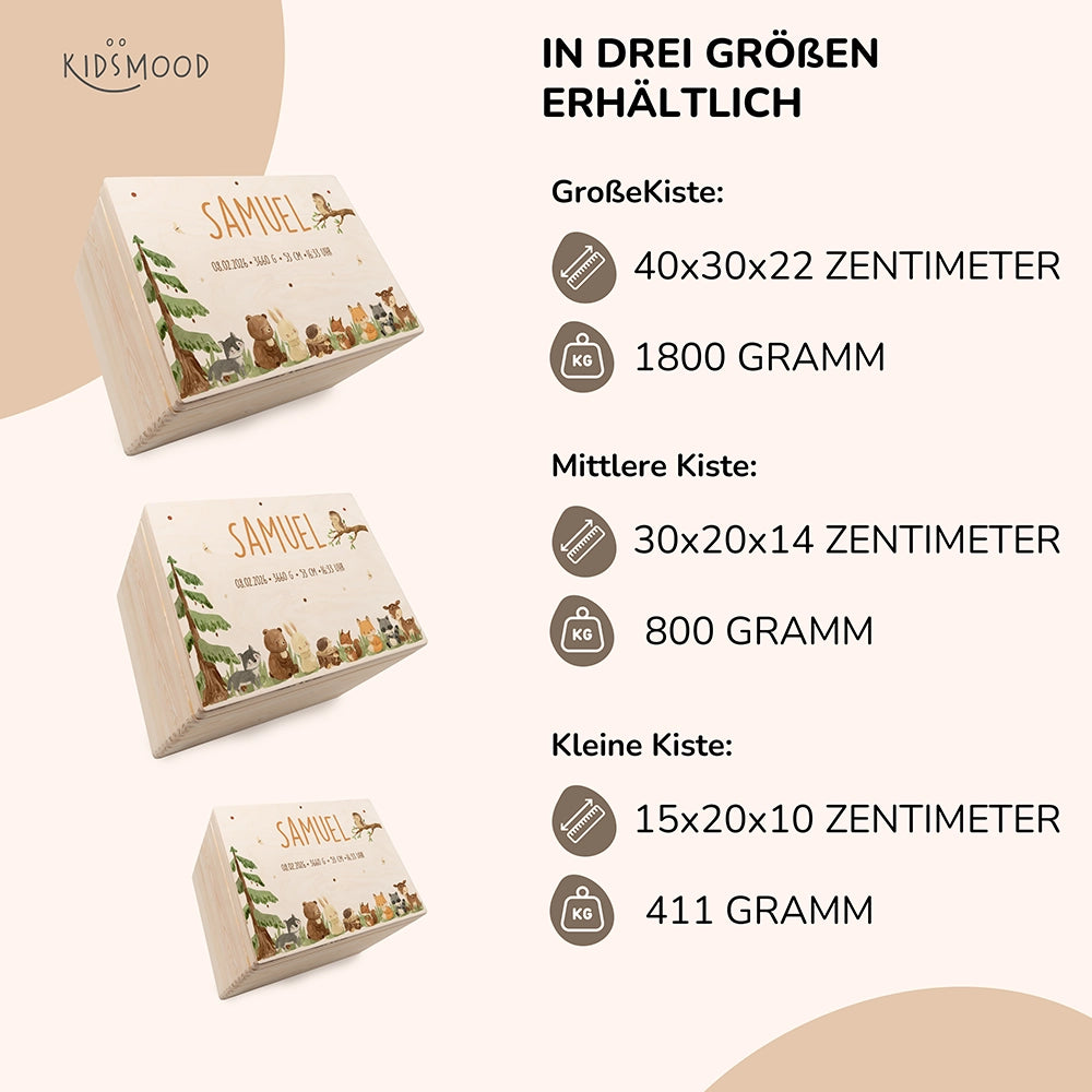 Erinnerungsbox Waldtiere Detail