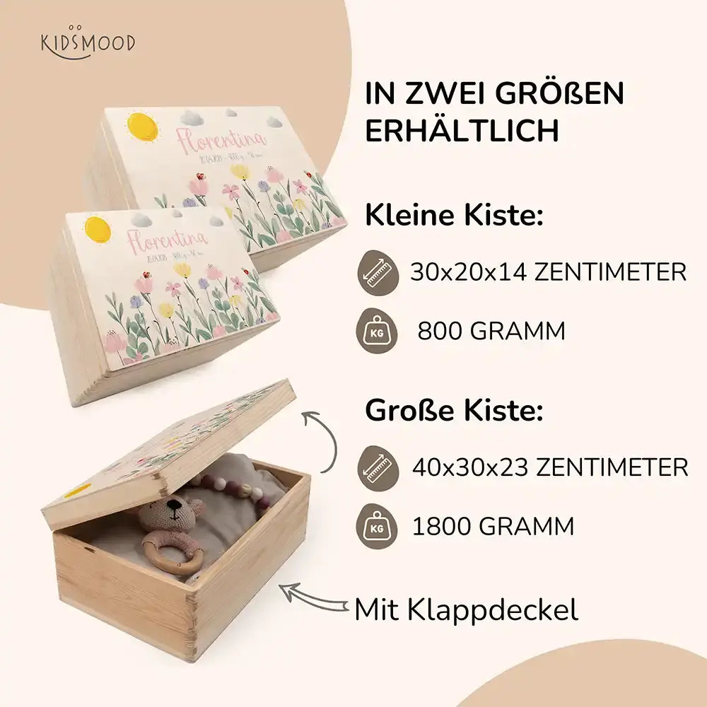 Erinnerungsbox Baby - Blumengarten