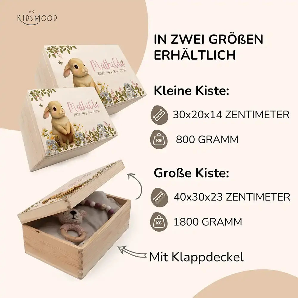 Erinnerungsbox Baby - Niedlicher Hase Ostern