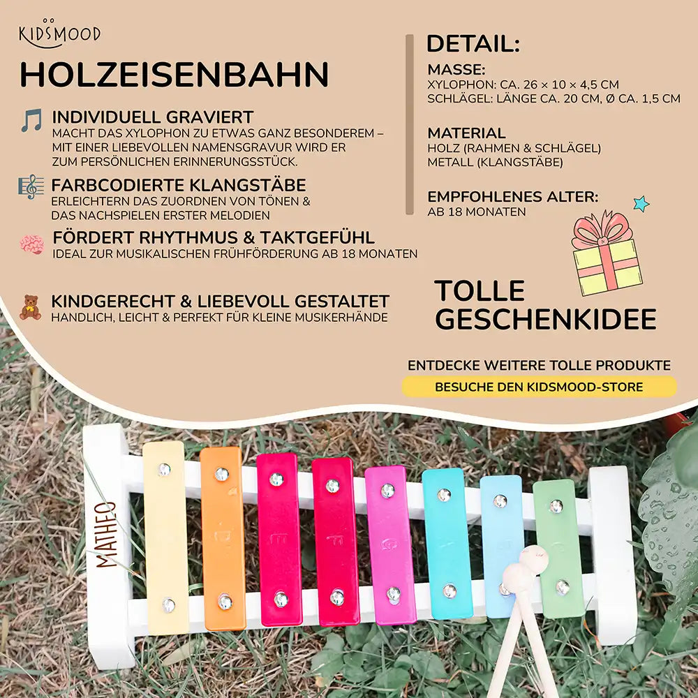 Xylophon personalisiert mit Namen