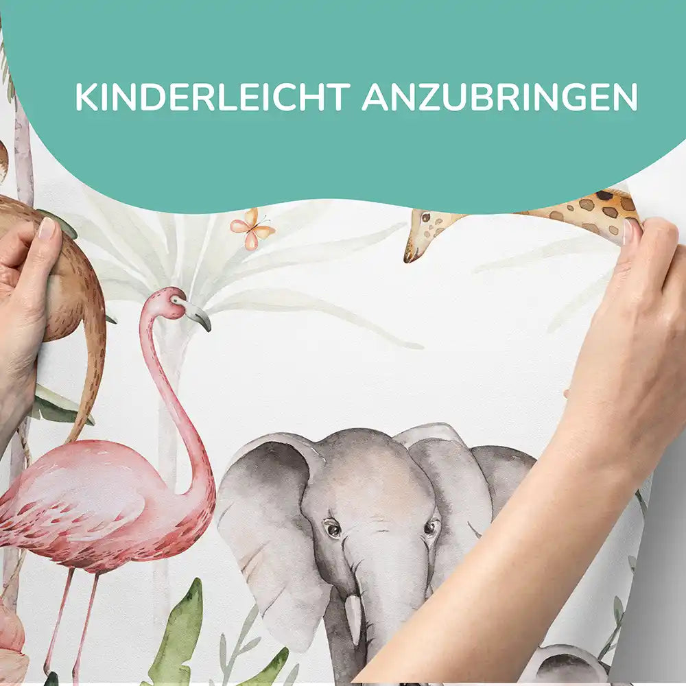 wandaufkleber woodland tiere für kinderzimmer deko