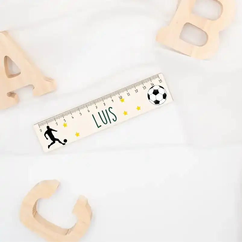 Holzlineal personalisiert - Fußballer