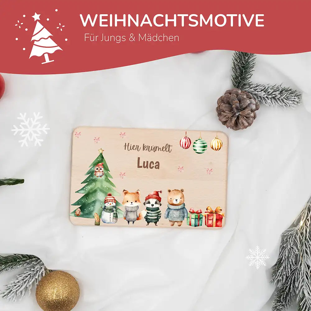 Frühstücksbrettchen Weihnachten - Weihnachtsglück