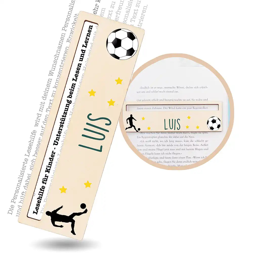 Lesehilfe personalisiert - Fußballer
