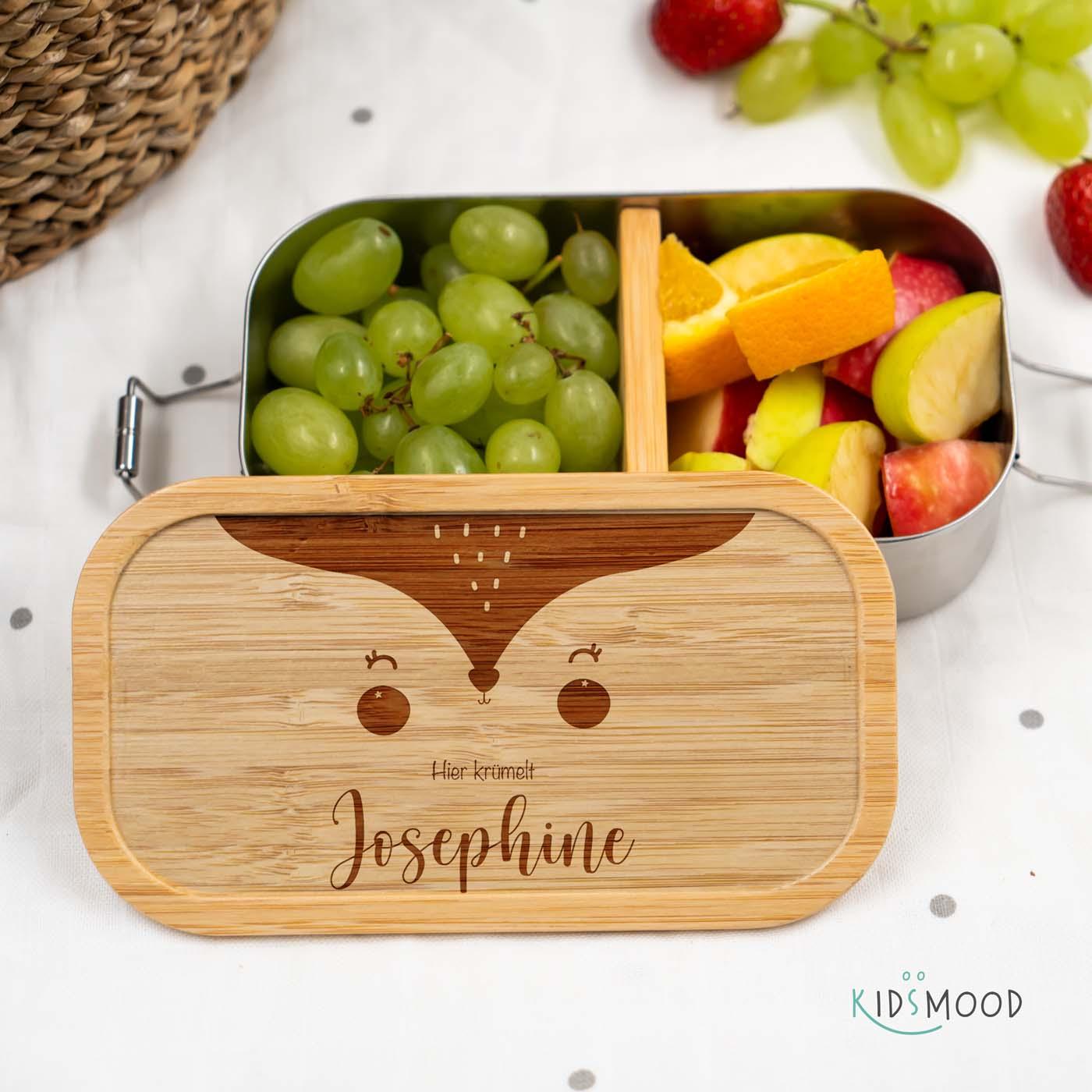 personalized lunchbox with fox face design