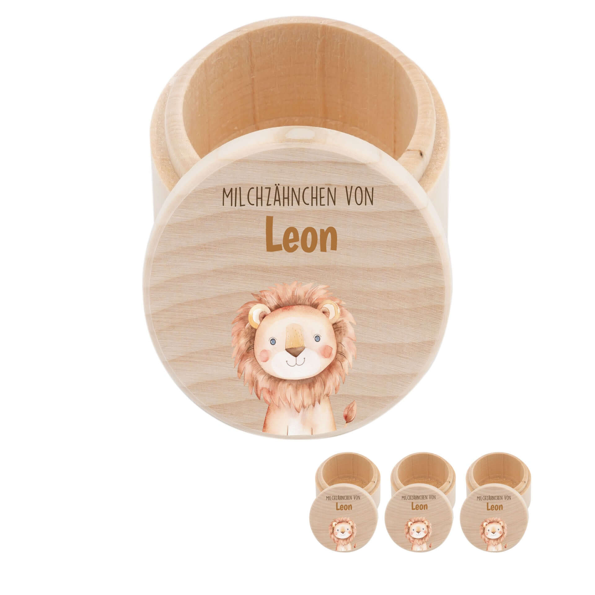 Zahndose Milchzahndose Junge & Mädchen personalisiert aus Holz