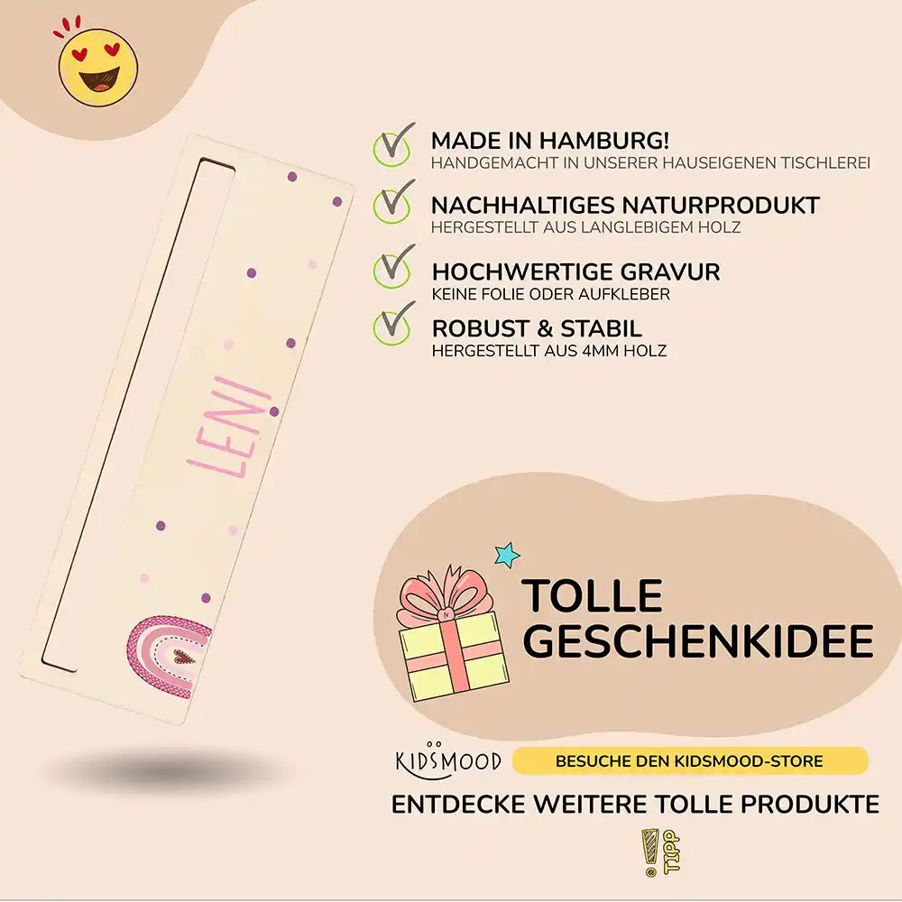 Lesehilfe personalisiert - Regenbogen