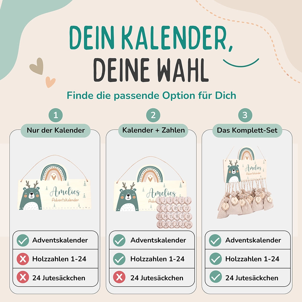 Adventskalender Kinder - Regenbogen