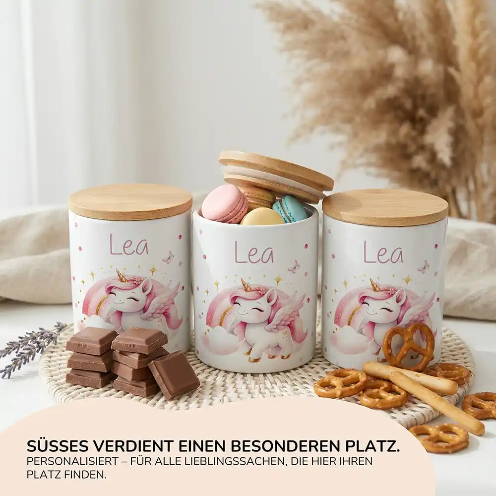 Personalisierte Keksdose Einhorn Flügel - Ansicht 15