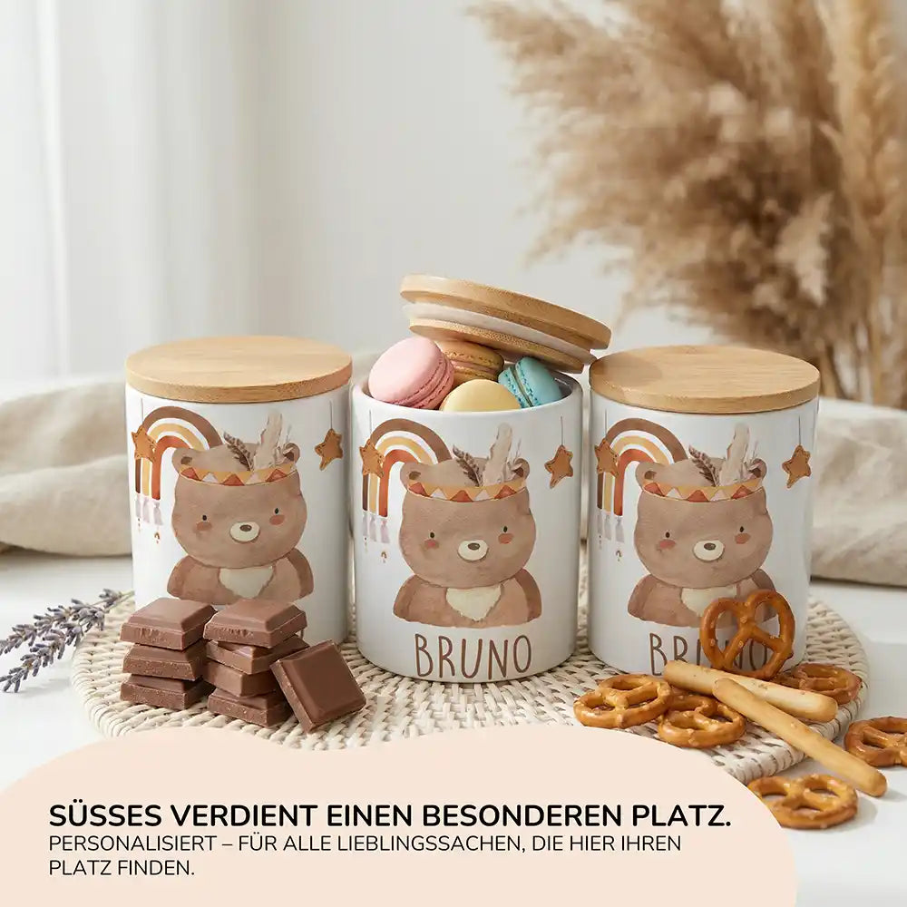 Personalisierte Keksdose Boho-Bär - Ansicht 15