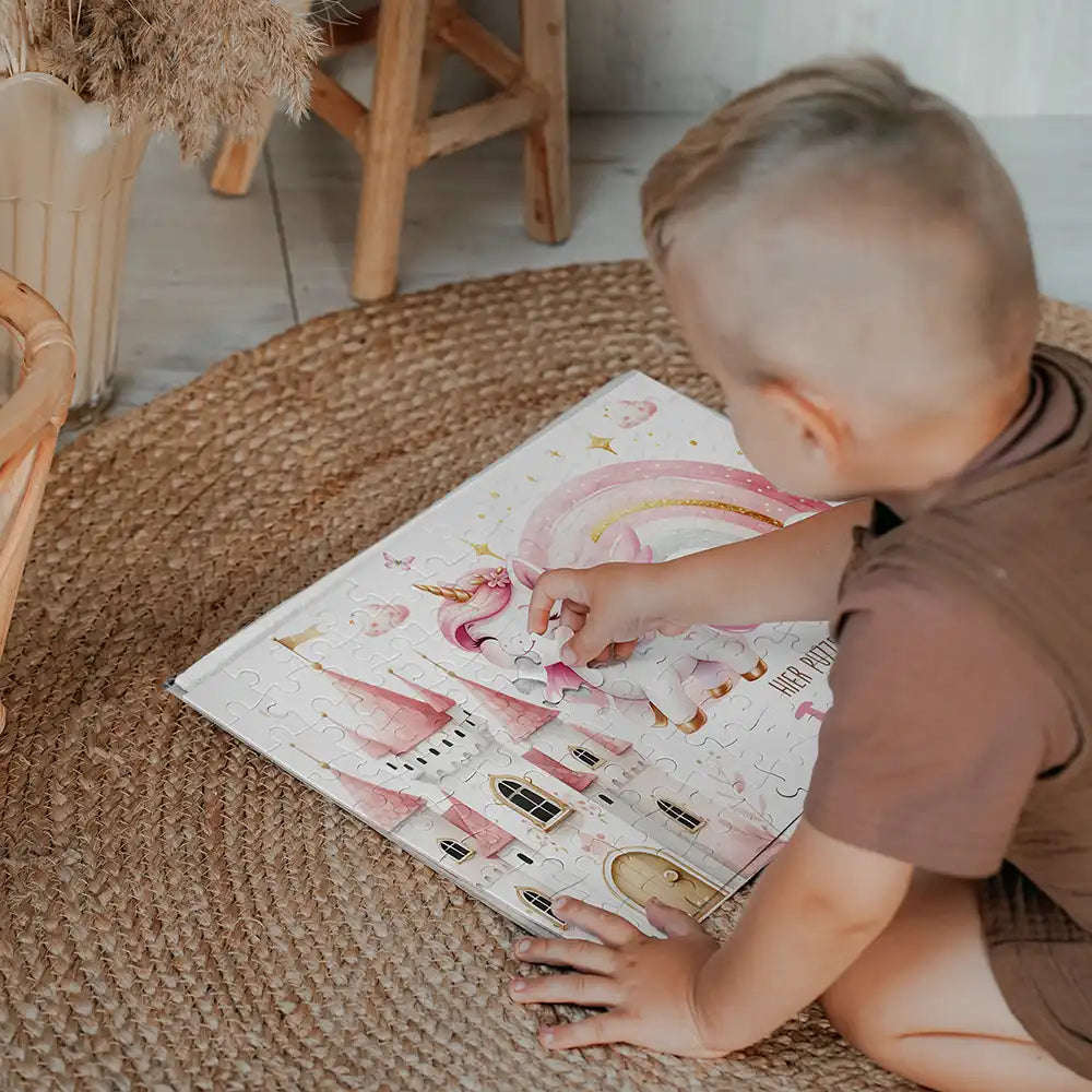Kinderpuzzle personalisiert mit Namen - Einhornzauber