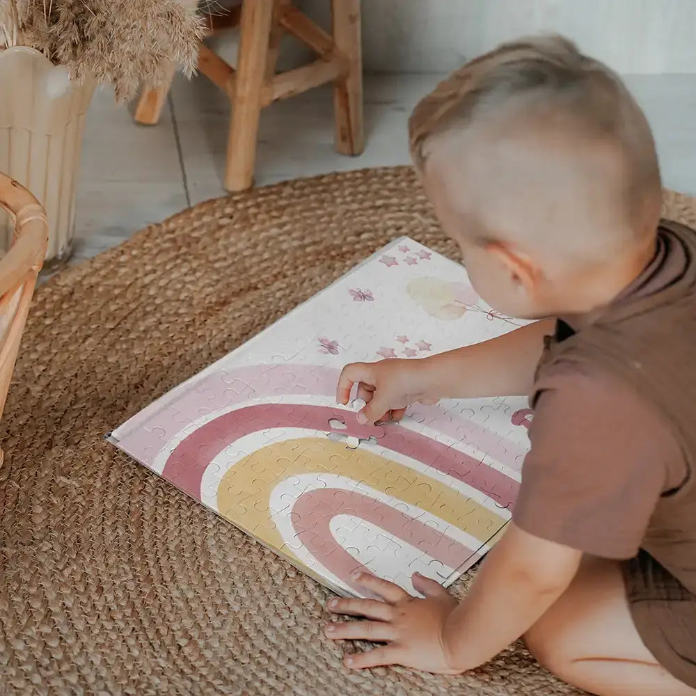Kinderpuzzle personalisiert mit Namen - Regenbogen